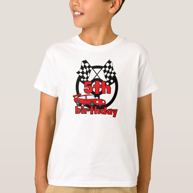 T-shirt Anniversaire de courses d'automobiles 5ème (Devant)