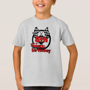 T-shirt Anniversaire de courses d'automobiles 8ème