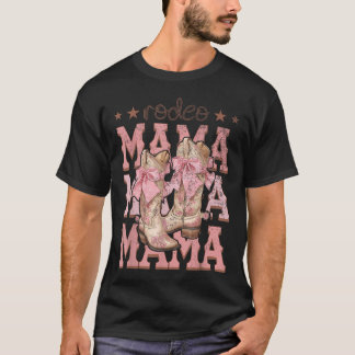 T-shirt Anniversaire de Cow-Girl Coquette Maman Rodéo Bott