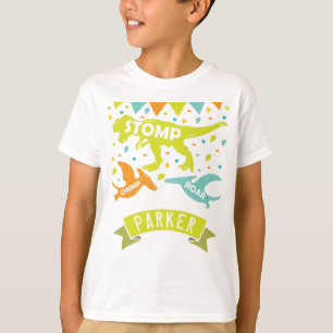 T-shirt Anniversaire de Dinosaur Personnalisé