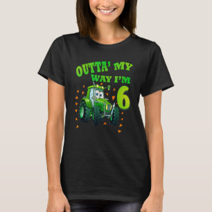 T-shirt Anniversaire de enfant 6 ans Green Farm Tracteur