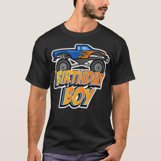 T-shirt Anniversaire de enfant Boy Monster Truck Crushing 