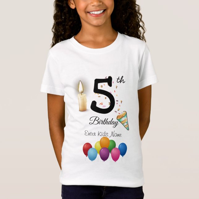 T-shirt Anniversaire de enfant customisé (Devant)
