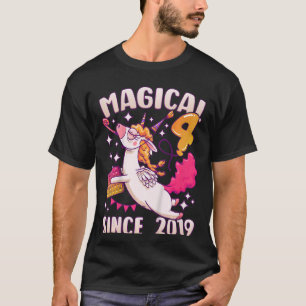 T-shirt Anniversaire de enfant fille 4 ans, née en 2019, U