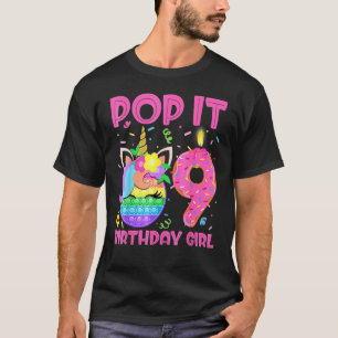 T-shirt Anniversaire de enfant fille Fidget Toy Pop It 9e
