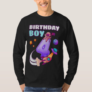 T-shirt Anniversaire de enfant Garçon 4 ans Ancienne fusée