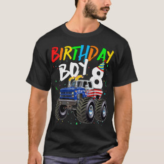 T-shirt Anniversaire de enfant Garçon 8 ans Monster Truck 