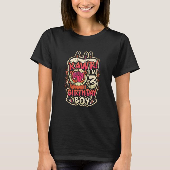 T-shirt Anniversaire de enfant Lion 3e anniversaire garçon (Devant)