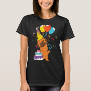 T-shirt Anniversaire de enfant Party Cute Dog Animal Anima
