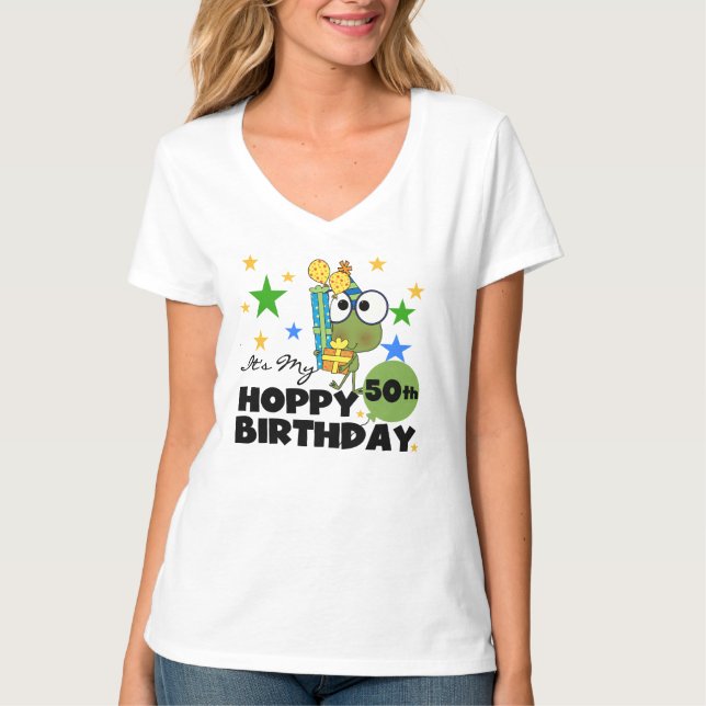 T-shirt Anniversaire de houblon de Froggie cinquantième (Devant)