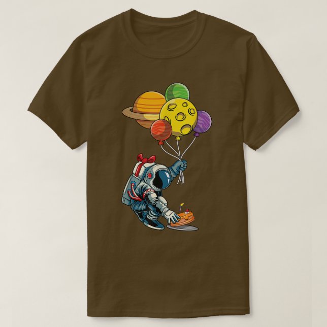 T-shirt Anniversaire de l'astronaute de la Partie spatiale (Design devant)
