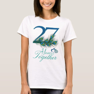 T-shirt anniversaire de mariage/27/27ème/numéro 27