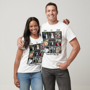T-shirt Anniversaire de mariage personnalisé moderne 9 pho