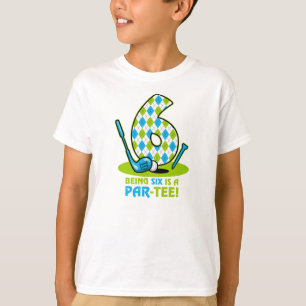 T-shirt Anniversaire de Pair-Pièce en t de golf 6ème
