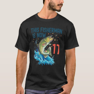 T-shirt Anniversaire de pêche 17 ans 17e Bass Poisson Adol
