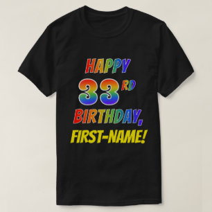 T-shirt ANNIVERSAIRE de sembler d'arc-en-ciel JOYEUX