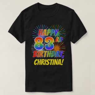 T-shirt ANNIVERSAIRE de sembler d'arc-en-ciel JOYEUX