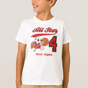T-shirt Anniversaire de sports d'All Star 4ème