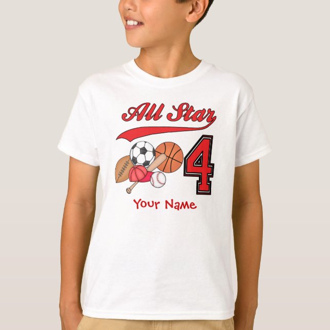 T-shirt Anniversaire de sports d'All Star 4ème (Devant)