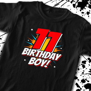 T-shirt Anniversaire de Superhero - 11 ans - 11e anniversa