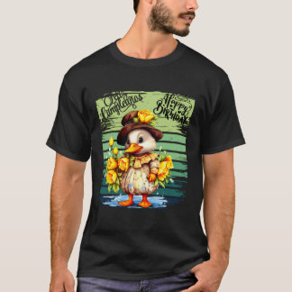 T-shirt Anniversaire des filles au canard