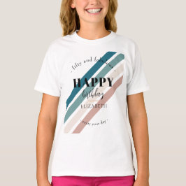 T-shirt Anniversaire Design minimaliste aux couleurs paste