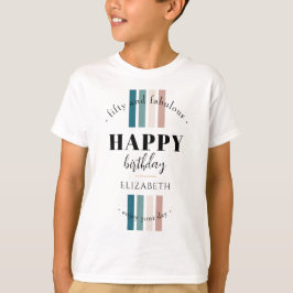 T-shirt Anniversaire Design minimaliste aux couleurs paste