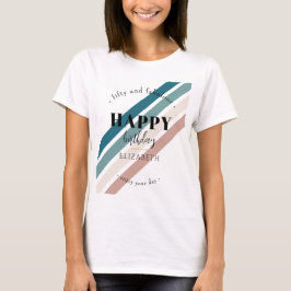 T-shirt Anniversaire Design minimaliste aux couleurs paste