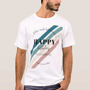T-shirt Anniversaire Design minimaliste aux couleurs paste