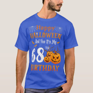 T-shirt Anniversaire d'Halloween 68 ans 68e Papa Nana Pump