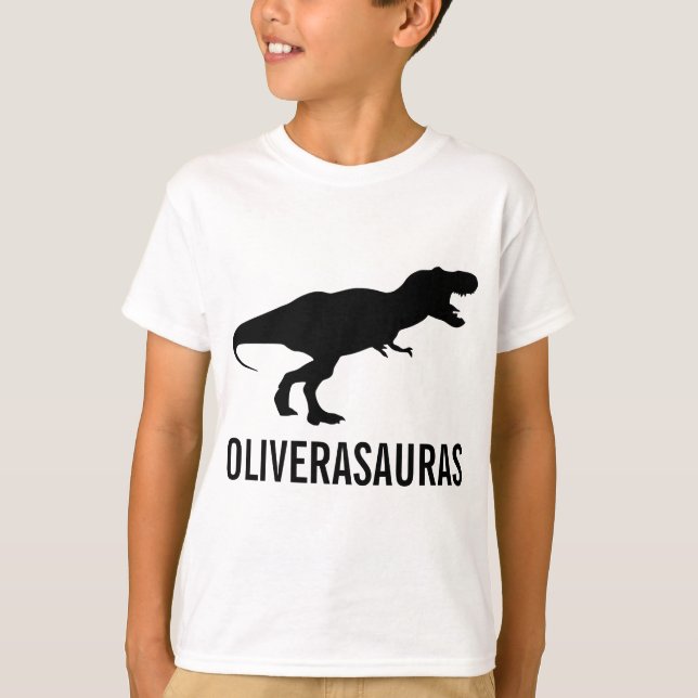 T-shirt Anniversaire Dinosaure Tee personnalisé (Devant)