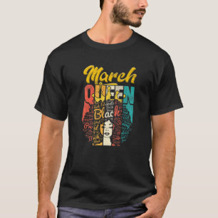 T-shirt Anniversaire Dixième Reine Née En Mars Filles B Fe