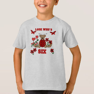 T-shirt Anniversaire d'ours de coccinelle 6ème