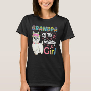 T-shirt Anniversaire drôle Lama Grand-père de la fille d'a