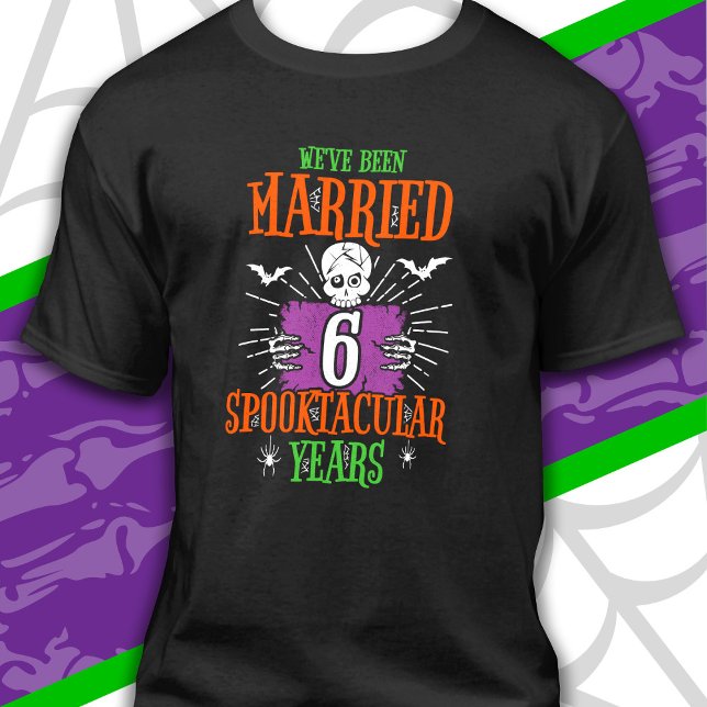 T-shirt Anniversaire du 6e Mariage de Spooktacular d'Hallo (Créateur téléchargé)