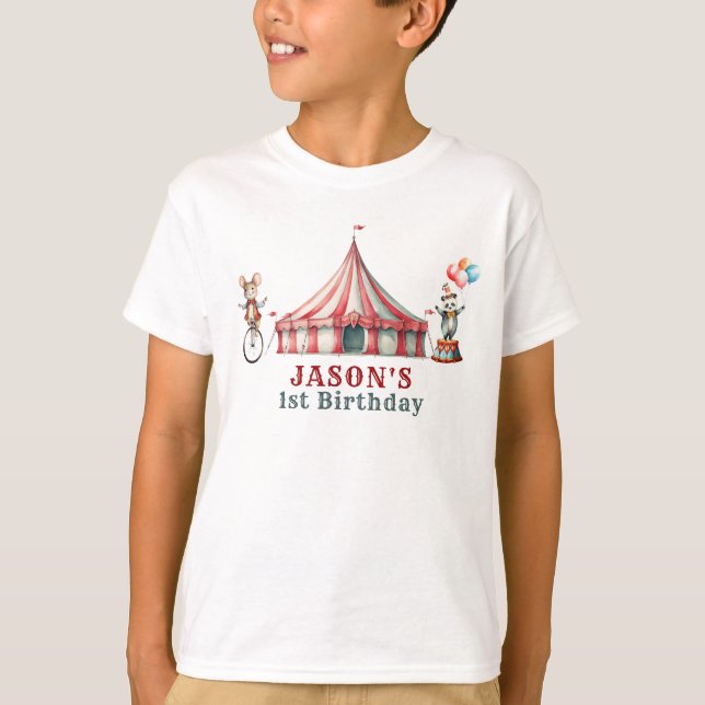 T-shirt Anniversaire du Carnaval de cirque vintage (Devant)