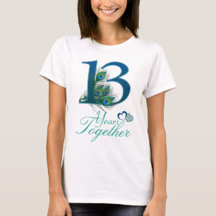 T-shirt anniversaire du mariage / 13 / 13ème / numéro 13
