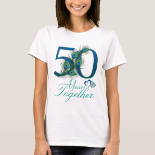 T-shirt anniversaire du mariage / 50 / 50ème / numéro 50