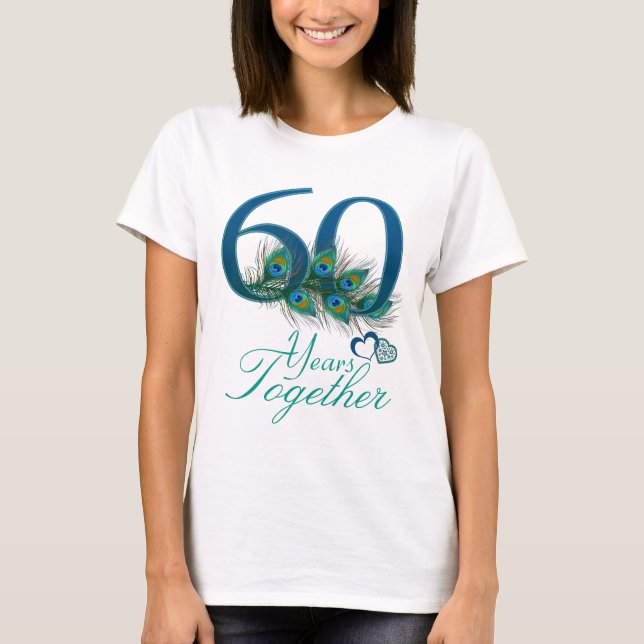 T-shirt anniversaire du mariage / 60 / 60ème / numéro 60 (Devant)