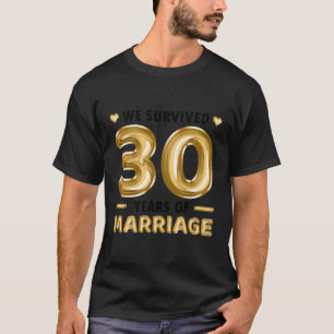 T-shirt Anniversaire du Mariage de mariage de 30 ans