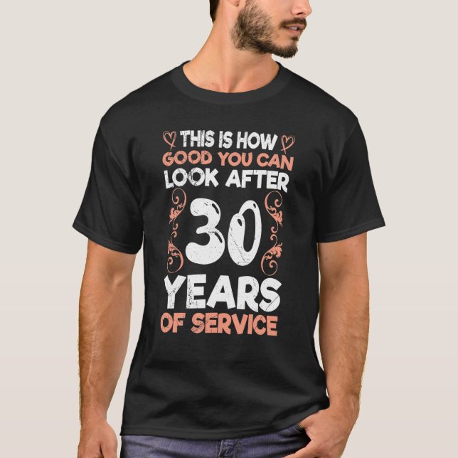 T-shirt Anniversaire du travail 30 ans Anniversaire de l'e (Devant)