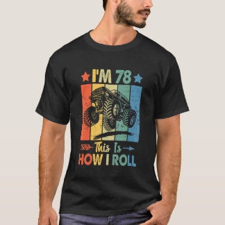 T-shirt Anniversaire du Trucker Retro Voici comment je rou