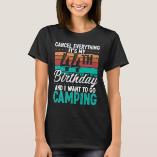 T-shirt Anniversaire d'un campeur de 44 ans pour hommes Mo