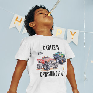 T-Shirt Anniversaire Enfants Camions Monstres
