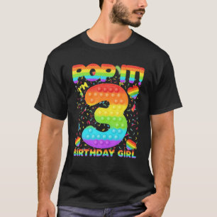 T-shirt Anniversaire Enfants Pop It I Am 3 Years Old 3E An