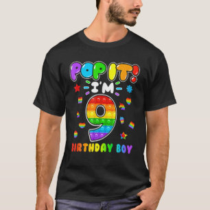 T-shirt Anniversaire Enfants Pop It I Am 9 Ans 9E Annivers