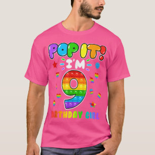 T-shirt Anniversaire Enfants Pop It I Am 9 Years old 9th B