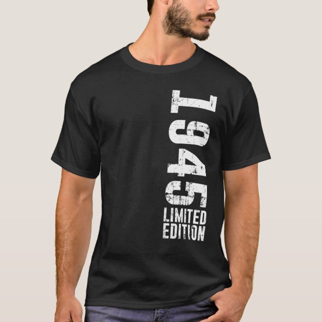 T-shirt Anniversaire Et Vintage 1945 (Devant)