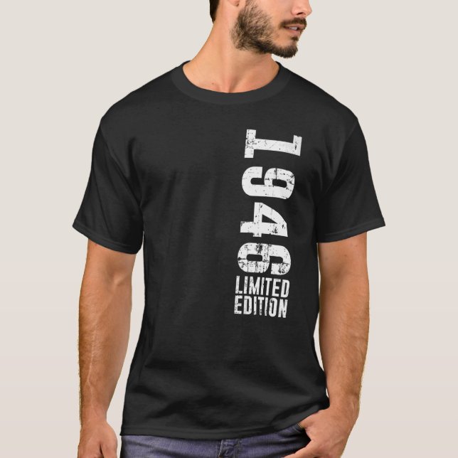 T-shirt Anniversaire et vintage 1946 (Devant)