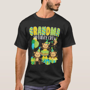 T-shirt Anniversaire Fête Singe Grand-mère Anniversaire Fa